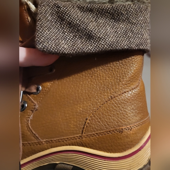 Pajar Alice Women Weatherproof Snow Boot Faux Fur Fabric Trim Lace Up 9/9.5 - Picture 6 of 14